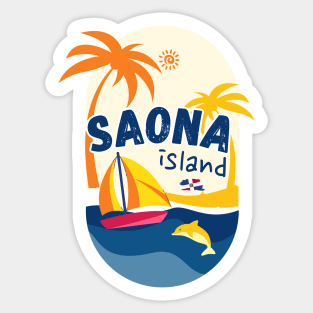 Saona Island beach Dominican Republic Sticker